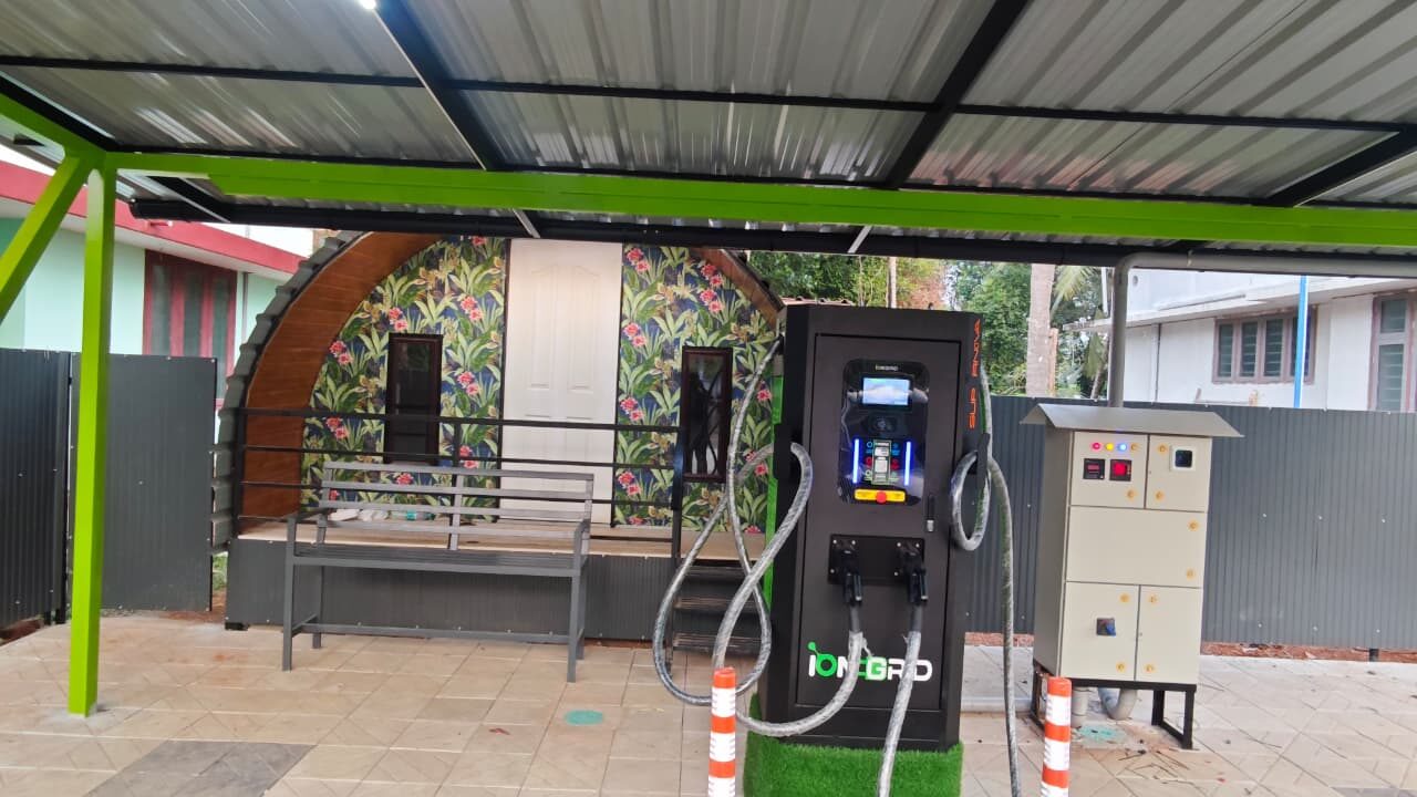 Wide view of charging bays