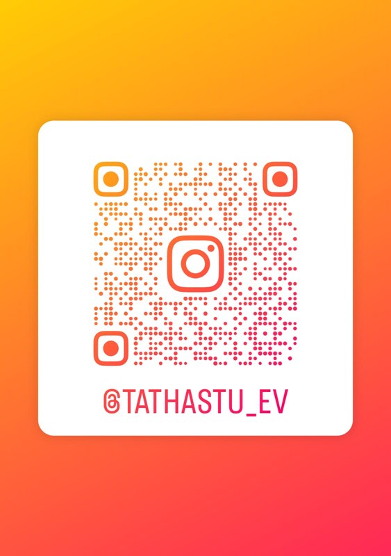 Scan to follow @tathastu_ev on Instagram